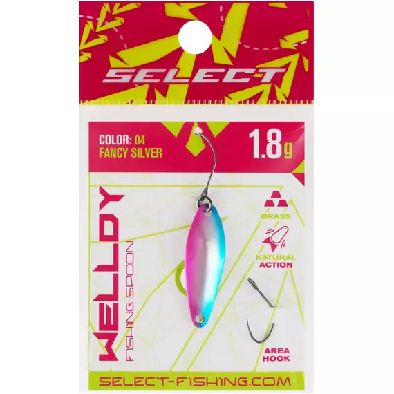 Блешня Select Welldy 1.8g 31mm #04 Fancy Silver, Вага блешні: 1.8, Колір блешні: #04 Fancy Silver, фото , изображение 2